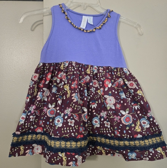 Matilda Jane Other - Matilda Jane Paint By Numbers Purple and Floral Sleeveless Top Size 10